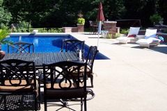 Residential Landscape Design  -  Outdoor Pool & Living Space