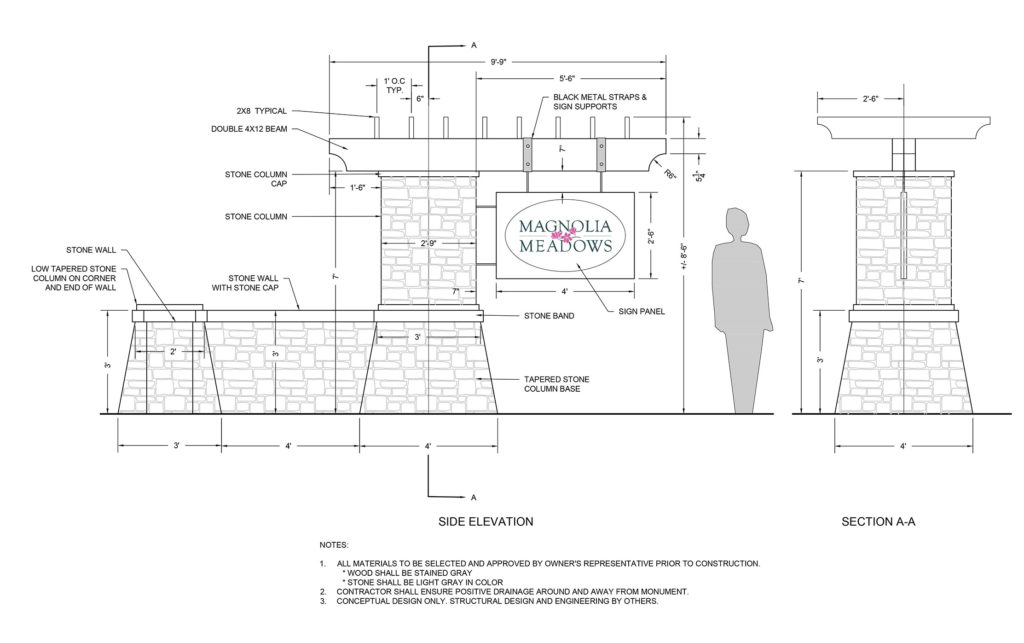 Conceptual entrance monument design