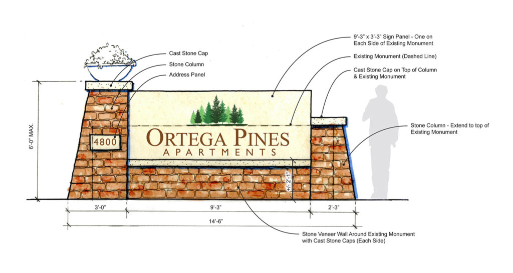 Conceptual entrance monument design